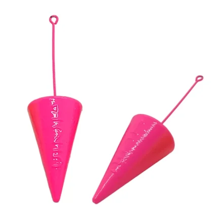 Chumbada Cone com haste 105g cor rosa