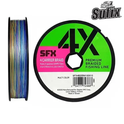 Linha Multifilamento Rapala Sufix SFX 4X Multicolor 300m