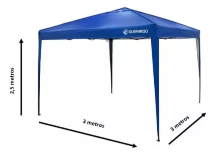 Gazebo de praia Pratiko 3x3 metros Guepardo articulado